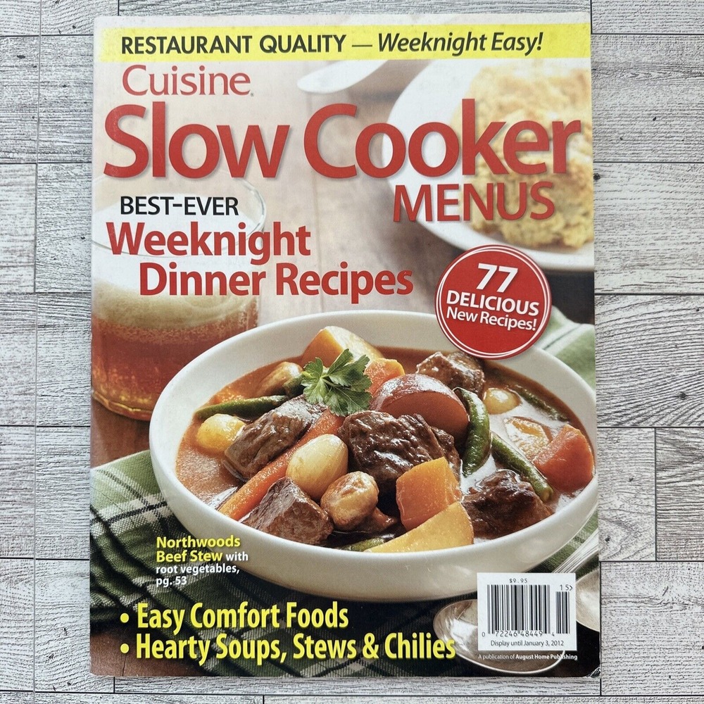 Slow Cooker Menus Cuisine 2012 Special Issue Cookbook Magazine Comfort Food